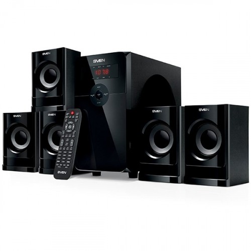 Speakers SVEN HT-201, black (80W, Bluetooth, FM, USB/SD, Display, RC unit) image 1