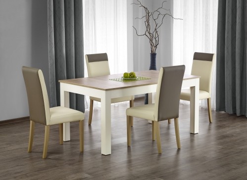 SEWERYN 160/300 cm extension table color: sonoma oak / white image 1