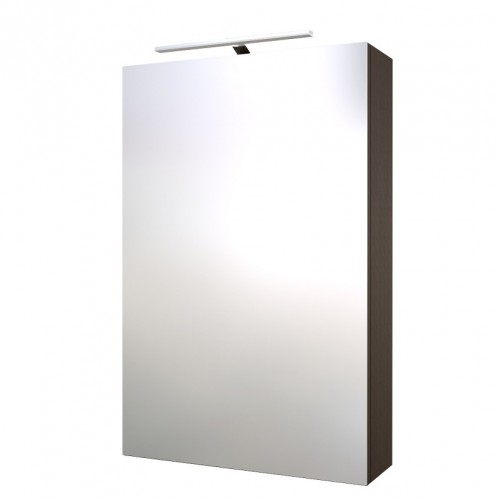Шкафчик с зеркальными дверцами и GARDA LED подсветкой Raguvos Baldai SCANDIC 46 CM black oak 1502101 image 1
