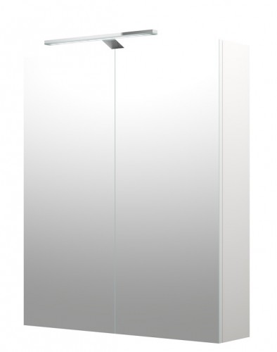 Шкафчик с зеркальными дверцами и GARDA LED подсветкой Raguvos Baldai MILANO 60 CM matt white 1902312 image 1