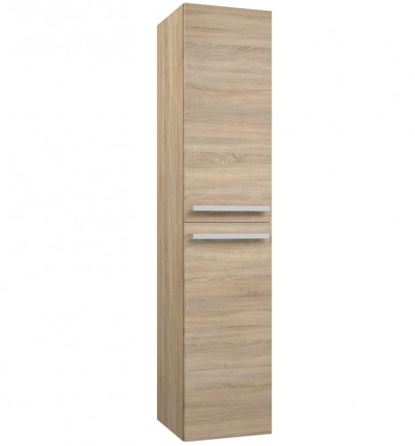 Высокий шкаф для ванной с корзиной для белья Raguvos Baldai SERENA 35 CM grey oak 1433210 image 1