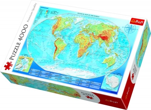 TREFL Puzle Pasaules karte, 4000 image 1