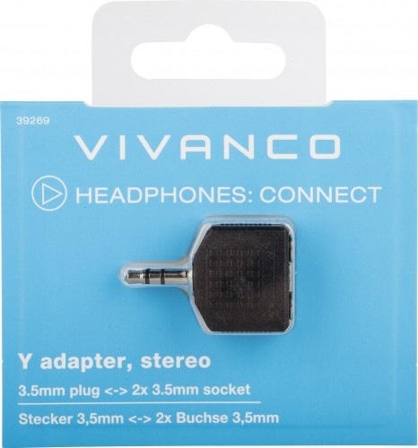 Vivanco adapteris 3,5mm - 2x3,5mm (39269) image 1