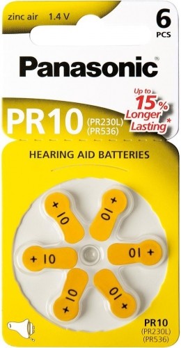 Panasonic Batteries Panasonic батарейка для слухового аппарата PR10L/6DC image 1