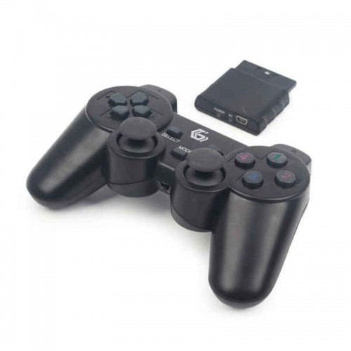 Bezvadu Datorspēļu kontrolieris GEMBIRD Dual Gamepad PC PS2 PS3 Melns image 1