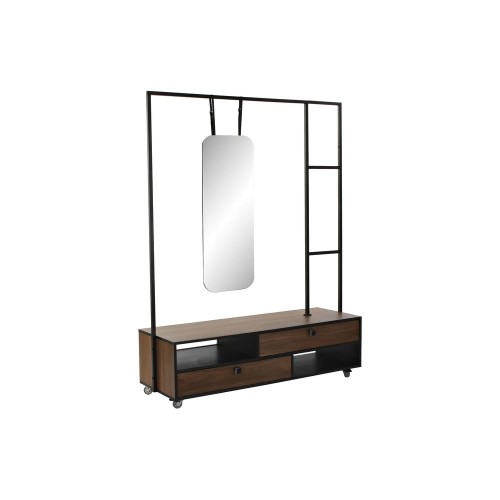 Мебель для прихожей с 2 ящиками DKD Home Decor Металл Древесина манго Зеркало (135 x 47 x 175 cm) image 1