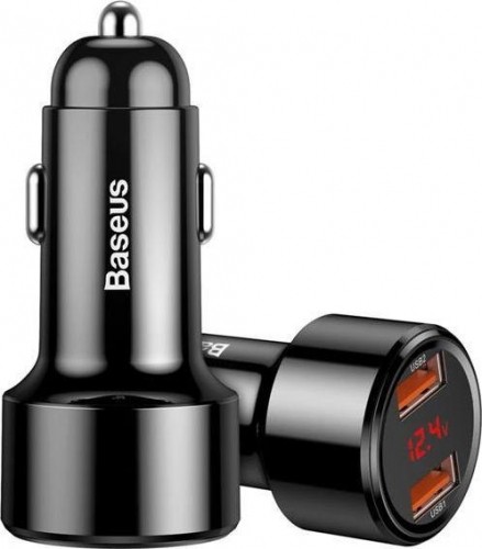 Car charger Baseus Magic 2x USB QC 3.0 45W (black) image 1