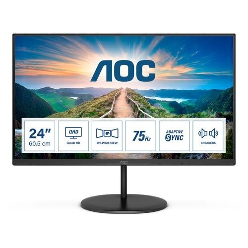 AOC V4 Q24V4EA LED display 60.5 cm (23.8&quot;) 2560 x 1440 pixels 2K Ultra HD Black image 1