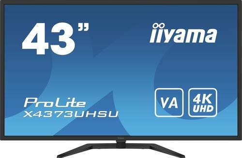 iiyama ProLite X4373UHSU-B1 computer monitor 108 cm (42.5&quot;) 3840 x 2160 pixels 4K Ultra HD Black image 1