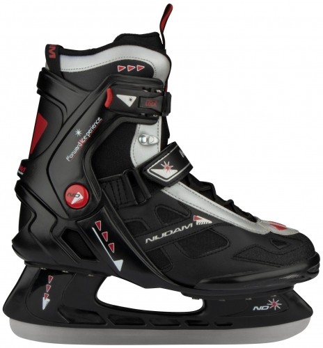 Хоккейные коньки NIJDAM 3352 Полумягкий ботинок 40 черный/серебристый image 1