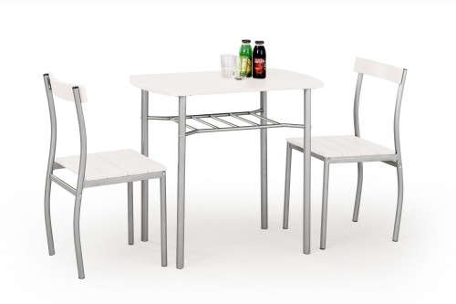Halmar LANCE table + 2 chairs color: white image 1