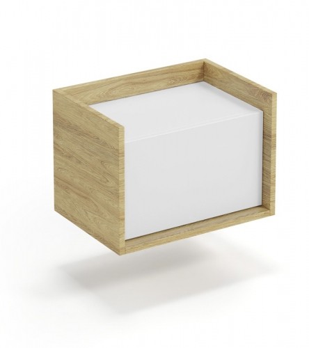 Halmar MOBIUS low cabinet 1D color: hikora oak/white image 1