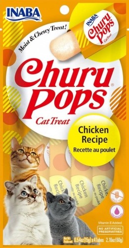 INABA Churu Pops Chicken - cat treats - 4x15 g image 1