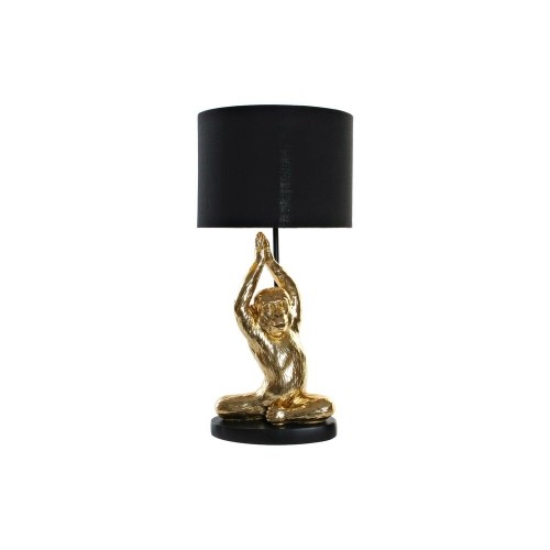 Настольная лампа DKD Home Decor Чёрный Позолоченный полиэстер Смола Обезьяна (25 x 25 x 48 cm) image 1