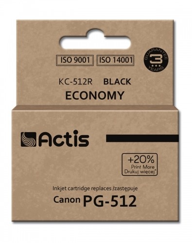 Actis KC-512R ink for Canon printer; Canon PG-512 replacement; Standard; 15 ml; black image 1