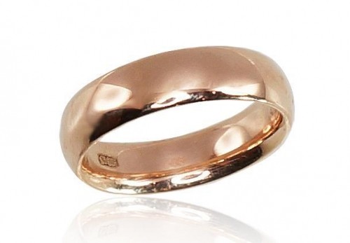 Золотое обручальное кольцо #1100271(Au-R), Красное Золото	585°, Размер: 22, 3.45 гр. image 1
