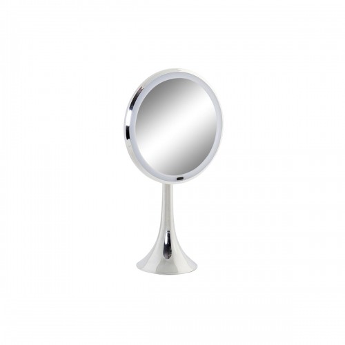 Palielināmais Spogulis ar LED DKD Home Decor Sudrabains Metāls (20 x 11 x 37 cm) image 1