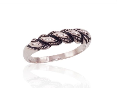 Серебряное кольцо #2100004(POx-Bk), Серебро	925°, оксид (покрытие), Размер: 20.5, 5.1 гр. image 1