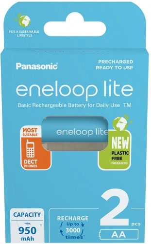 Panasonic Batteries Panasonic eneloop rechargeable battery Lite AA 950 2BP image 1