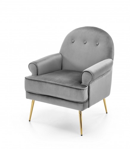 Halmar SANTI leisure armchair grey / gold image 1
