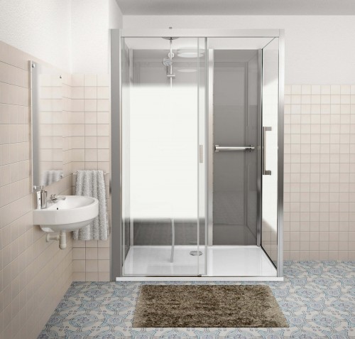 Roth Vinata® Comfort - Corner 677 × 1660 White/Flow 1416000782 Pilnībā aprīkota dušas kabīne image 1