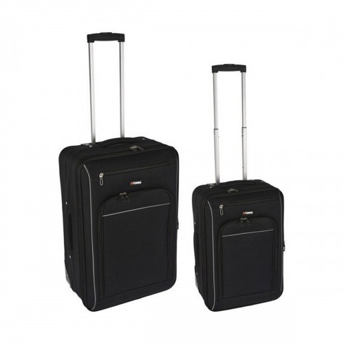 Bigbuy Travel чемодан Дорожный набор Чёрный полиэстер (2 Предметы) image 1