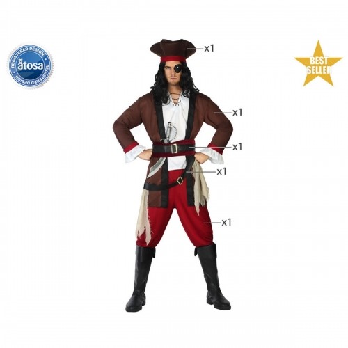 Bigbuy Carnival Svečana odjeća za odrasle Pirāts (XXL Izmērs) image 1