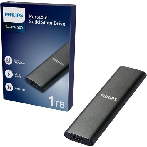 Philips External SSD 1TB Ultra speed Space grey image 1