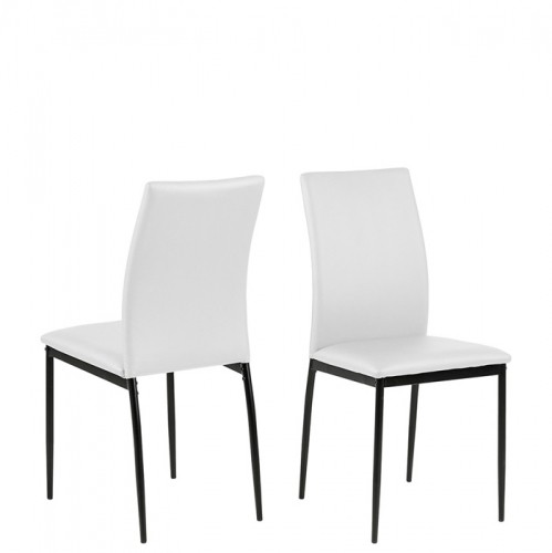 Krēsls DEMINA 43.5x53xH92cm melns/balts image 1