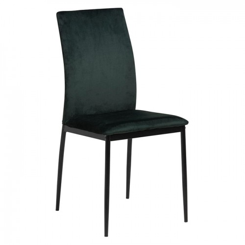 Krēsls DEMINA 43.5x53xH92cm melns/t.zaļš image 1