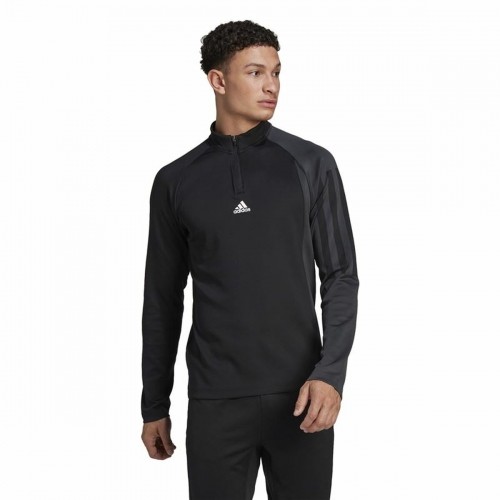 Vīriešu Krekls ar Garām Piedurknēm Adidas 1/4-Zip Melns image 1