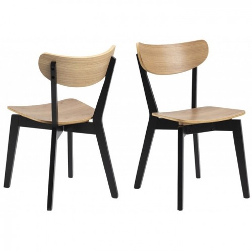 Krēsls ROXBY 45x55xH79.5cm melns/koka image 1