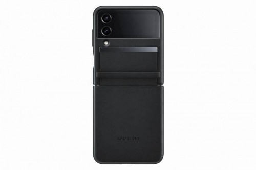 EF-VF721LBE Samsung Leather Cover for Galaxy Z Flip 4 Black image 1