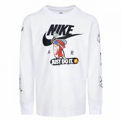 Bērnu Sporta Krekls bez Kapuča Nike Snowboarding Balts image 1