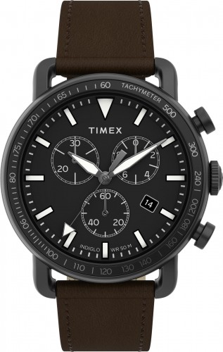 Timex Port Chronograph 42mm Часы с кожаным ремешком TW2U02100 image 1