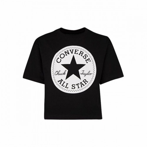 Krekls ar Īsām Piedurknēm Signature  Converse  Chuck Patch Boxy Melns image 1