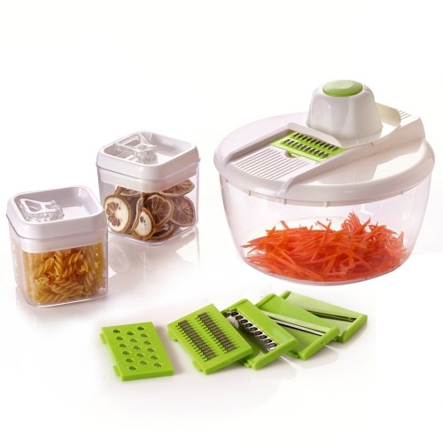Herzberg Cooking Herzberg HG-8032: Vegetable Slicer with Bowl and Storage Container Set image 1