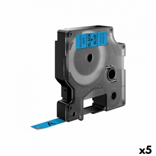 Ламинированная лента для фломастеров Dymo D1 40916 LabelManager™ Чёрный Синий 9 mm (5 штук) image 1