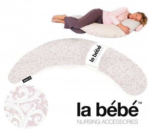 La Bebe™ Moon Maternity Pillow Art.52502 Classic Rose Liels spilvens grūtniecēm ar sintepona (bumbiņsintepons) pildījums (īpaši mīksts un kluss),195cm image 1
