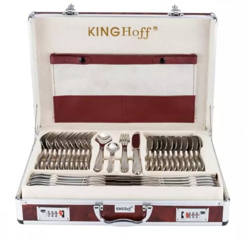 King Hoff Столовые приборы в чемодане, 72 предмета, Satin Kinghoff image 1