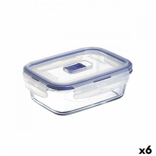 Герметичная коробочка для завтрака Luminarc Pure Box Active 16 x 11 cm 820 ml Двухцветный Cтекло (6 штук) image 1
