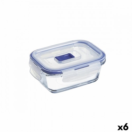 Герметичная коробочка для завтрака Luminarc Pure Box Active 380 ml 12 x 9 cm Двухцветный Cтекло (6 штук) image 1