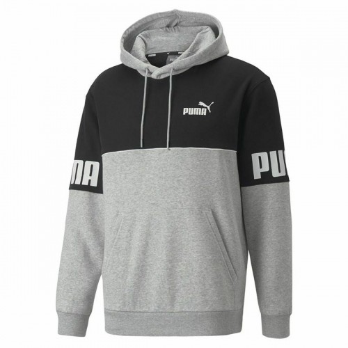 Vīriešu Sporta Krekls ar Kapuci Puma Power Colorblock Pelēks image 1