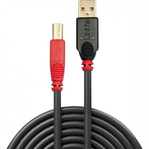Lindy USB 2.0 active cable, USB-A male > USB-B male (black, 10 meters) image 1
