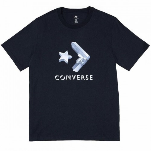 Vīriešu Krekls ar Īsām Piedurknēm Converse Crystals Melns image 1