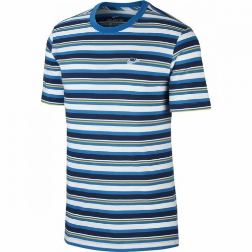 Vīriešu Krekls ar Īsām Piedurknēm Nike Stripe Tee Zils image 1
