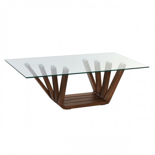 Centrālais galds DKD Home Decor Stikls Riekstkoks Alumīnijs 130 x 70 x 42 cm image 1