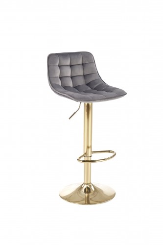 Halmar H120 bar stool, gold / dark grey image 1