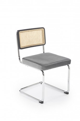 Halmar K504 chair, grey / black image 1
