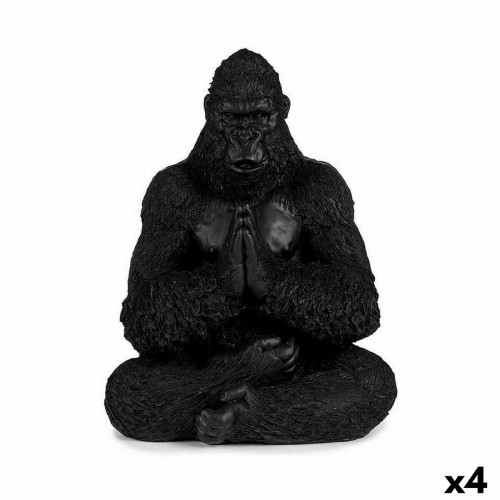 Gift Decor Dekoratīvās figūriņas Gorilla Yoga Melns 16 x 28 x 22 cm (4 gb.) image 1